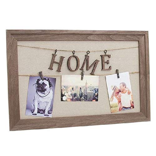 Panel Portafotos Pinzas Home Marcos de Fotos Decoración del hogar Unisex Adulto, Multicolor (Multicolor), única