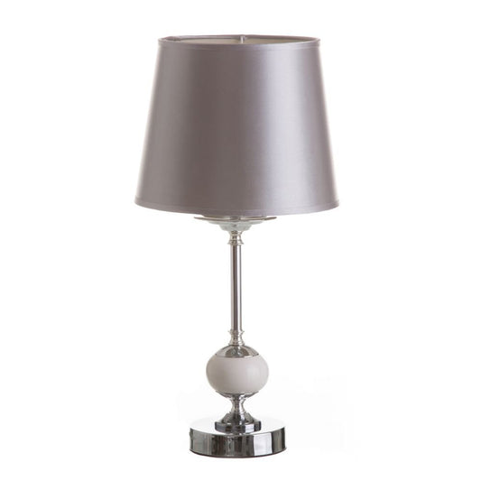 Lámpara de sobremesa moderna plateada de porcelana para dormitorio Arabia