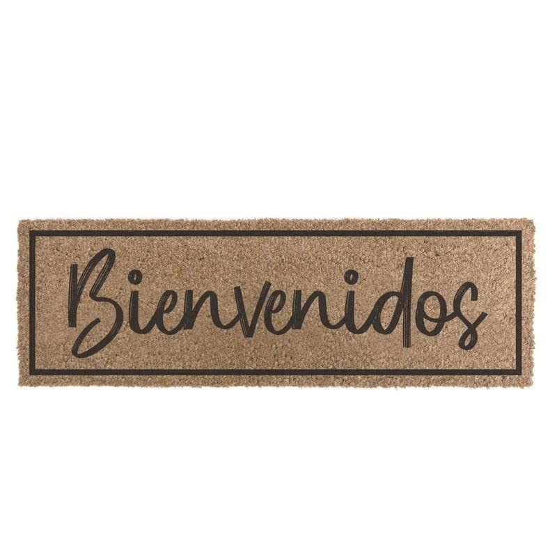 Felpudo de Fibra de Coco 75x25cm Antideslizantes - Alfombras Originales para la Entrada a Casa, Pasillos, Puertas de Exterior