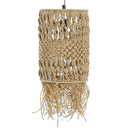 Lámpara de Techo Fibra Natural 21x21x129 cm