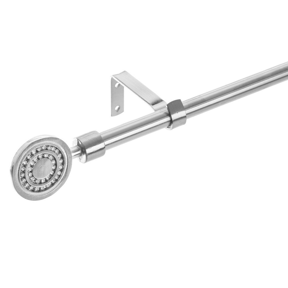 Barra Cortina Extensible Plateada de Acero de 120 a 210 cm - LOLAhome