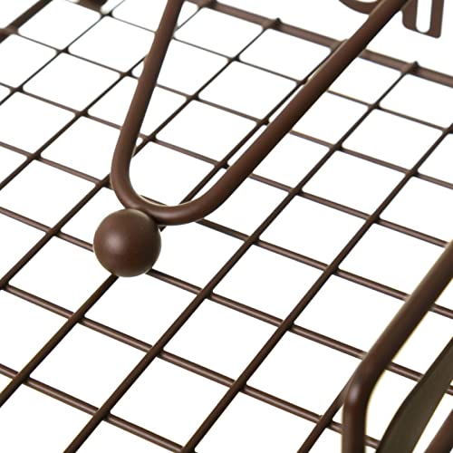 Servilletero Metalico Marron para Cocina 18x18x7 cm