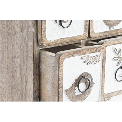 Joyero Madera Tallada pajaros 21x14x38 cm