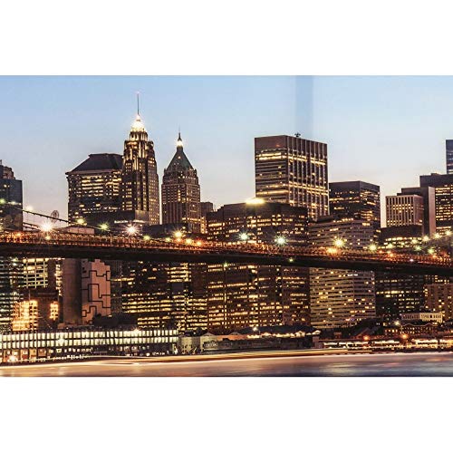 Set 2 Cuadro Lienzo Skyline Enmarcado City