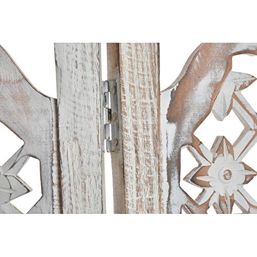 151715 Biombo Plegable de Madera Mango 3 Paneles decape 150x180 cm, 150 x 180 cm