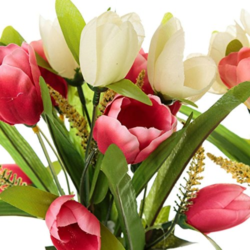 Pack 2 Planta artificial tulipan decorada maceta terracota