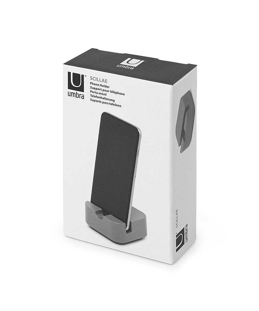 scillae teléfono soporte, soporte para teléfono Soporte para teléfono Soporte, baño de melamina, acabado en gris mate