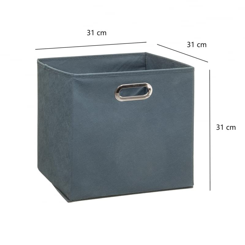 Cajas de Almacenamiento de Tela Cesta Organizador Plegable 31x31x31 cm Pack de 2 Unidades