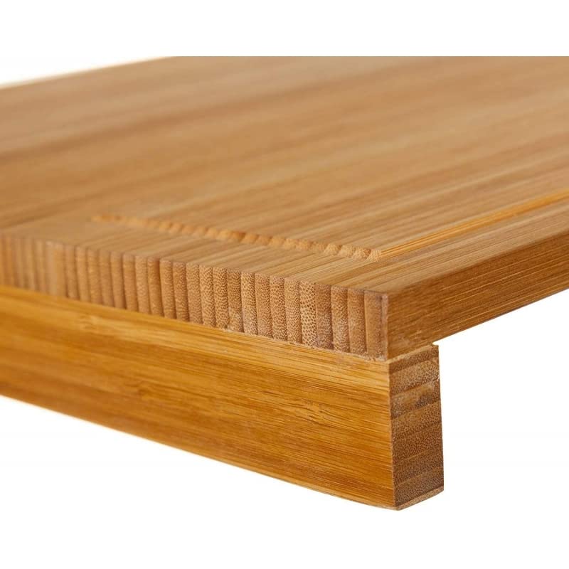 Tabla Cortar Corte Cocina con Soporte Madera Bambu Tabla Encimera (35x25 CM)
