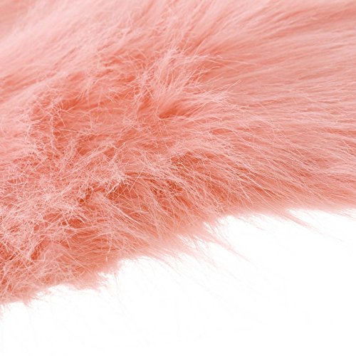 Alfombra de Pelo Rosa de Microfibra Moderna para Dormitorio de 57 x 94 cm France