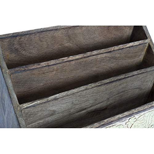 Organizador Cartas de Madera Mango Tallada decape Elefante