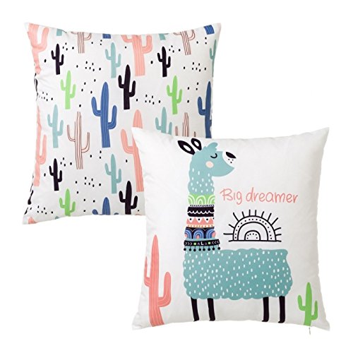 Juego de 2 Cojín de Cactus Blanco de poliéster étnico para Dormitorio Vitta