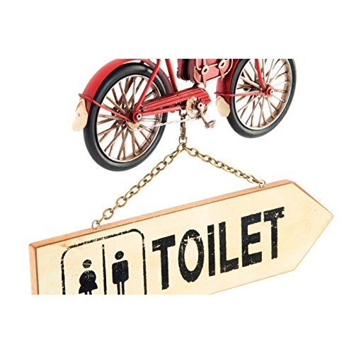 Cartel Decorativo para Puertas lavabos Bici - Azul