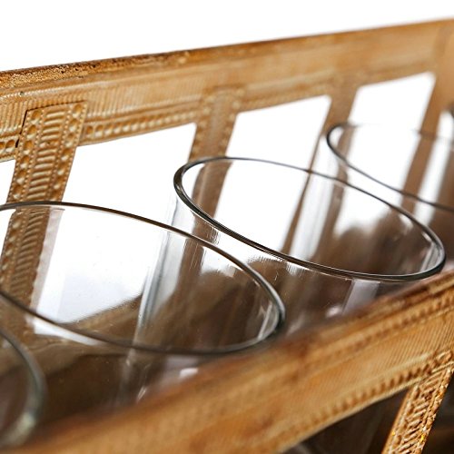 Cesta portavelas oro antiguo 44 x 12,20 x 11 cm .