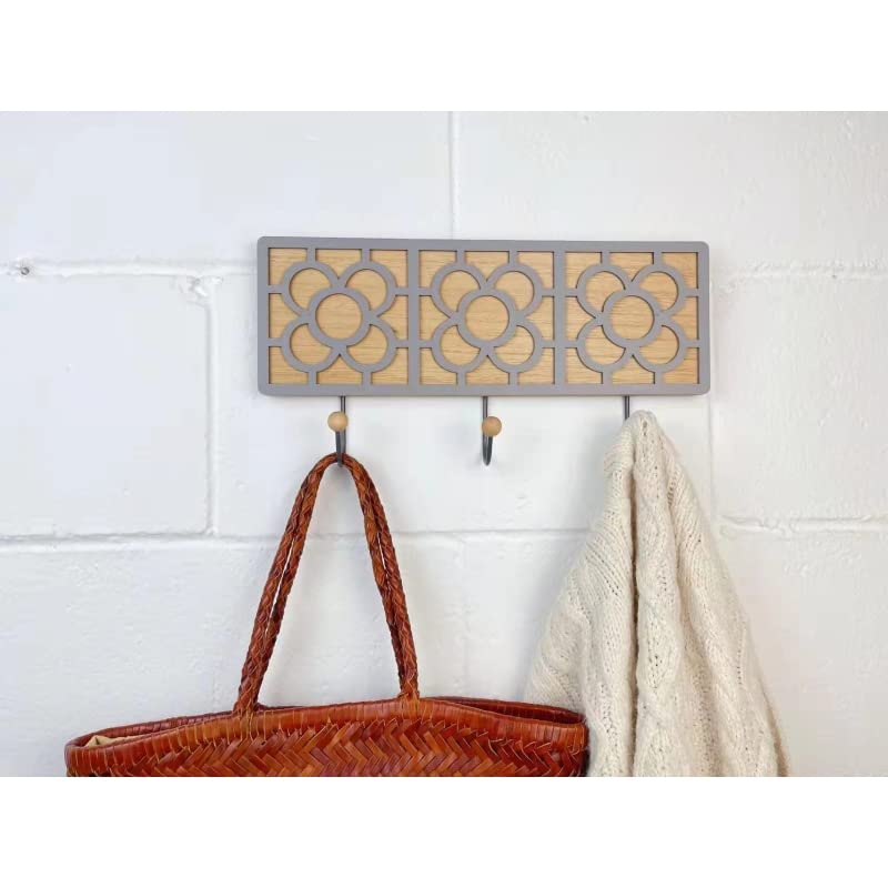 Perchero de Pared Madera de 3 Colgantes Triple Panot Barcelona