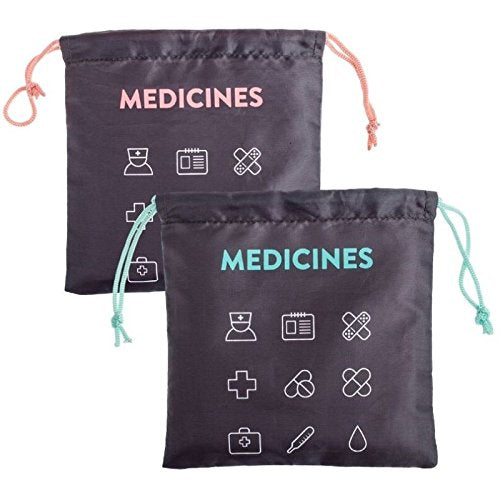 Bolsas de viaje para medicinas 22x22 cm ""Pack 2 bolsas""