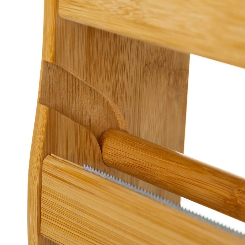 Soporte para 3 portarollos Cocina Bambu 36x26x10 cm