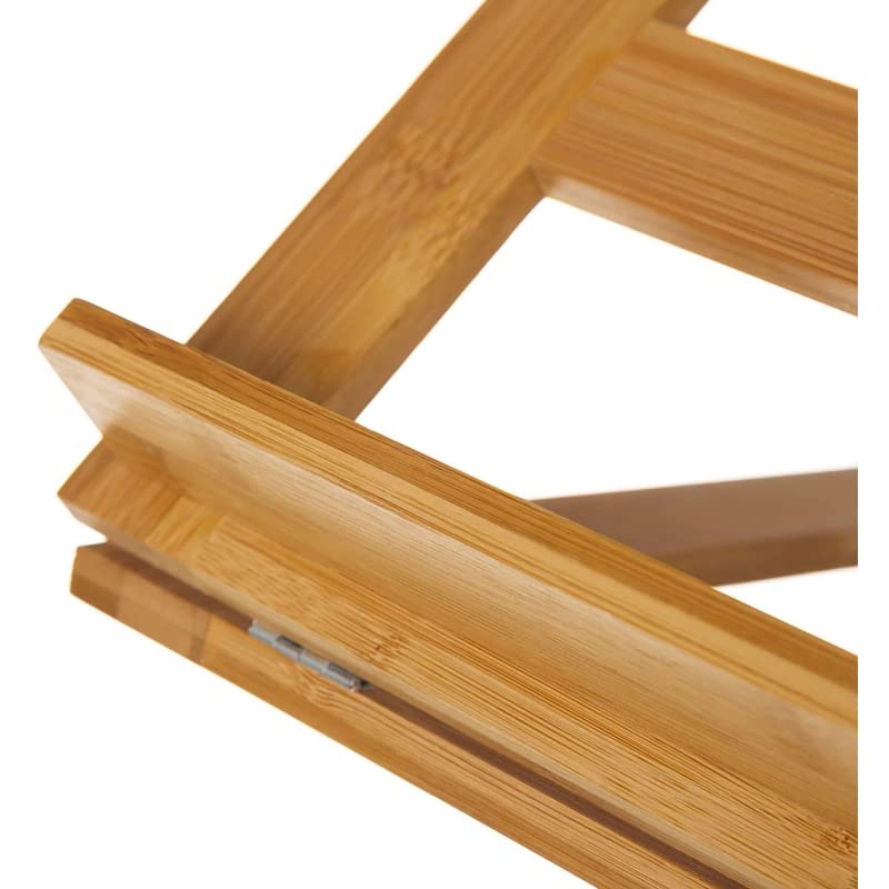 Atril de lectura ajustable madera bambu natural 33x26x22 cm
