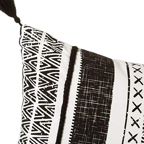 Juego de 2 Cojines Bono Negro Blanco 45x45 cm