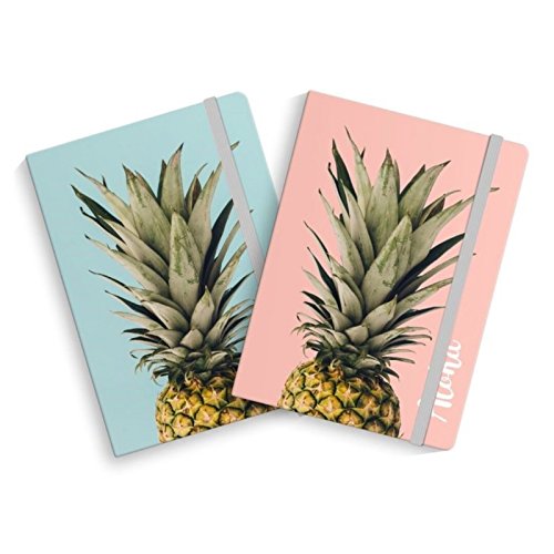 Libreta moleskin piña aloha - 13x19 cm Pack 2 ud.