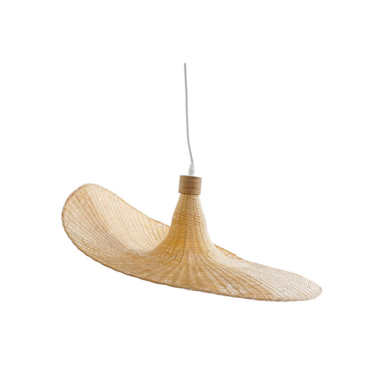 Lámpara de Techo Bambu Natural de Ø 58x58x22 cm