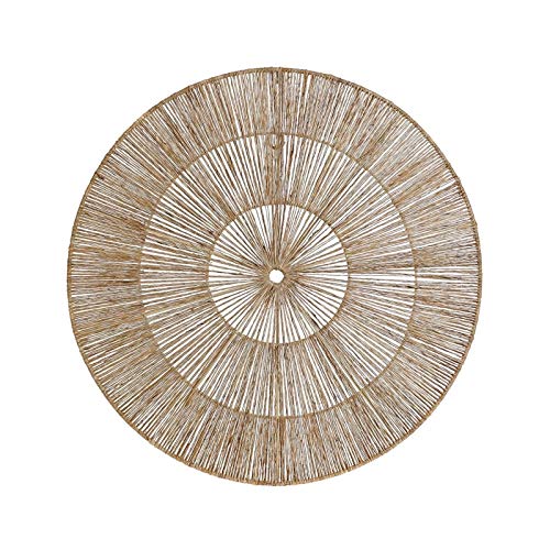 Mural Decoracion de Pared de Jute Natural Marron 60 cm