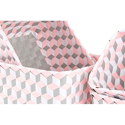 Juego de 4 cestas ordenacion rectangulares color pastel