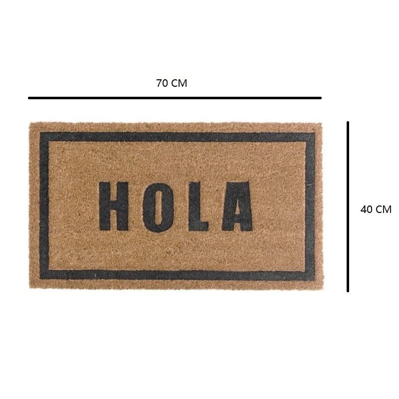 Felpudo Esterilla Fibra Coco Goma Antideslizante Casa 70x40 cm