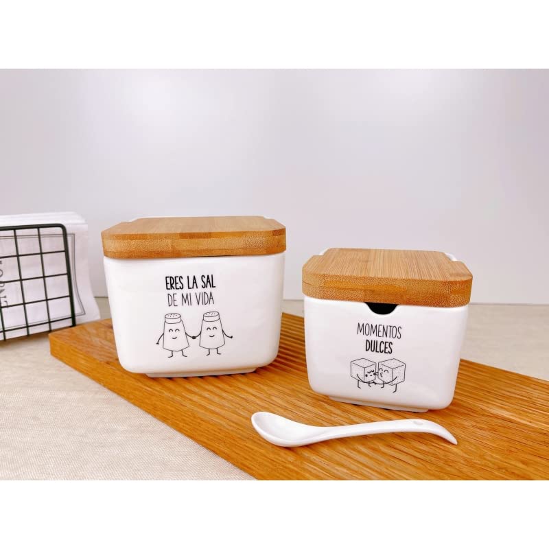 Salero y azucarero de Cocina Original metacrilato de diseño, recipientes acrilico Almacenamiento…