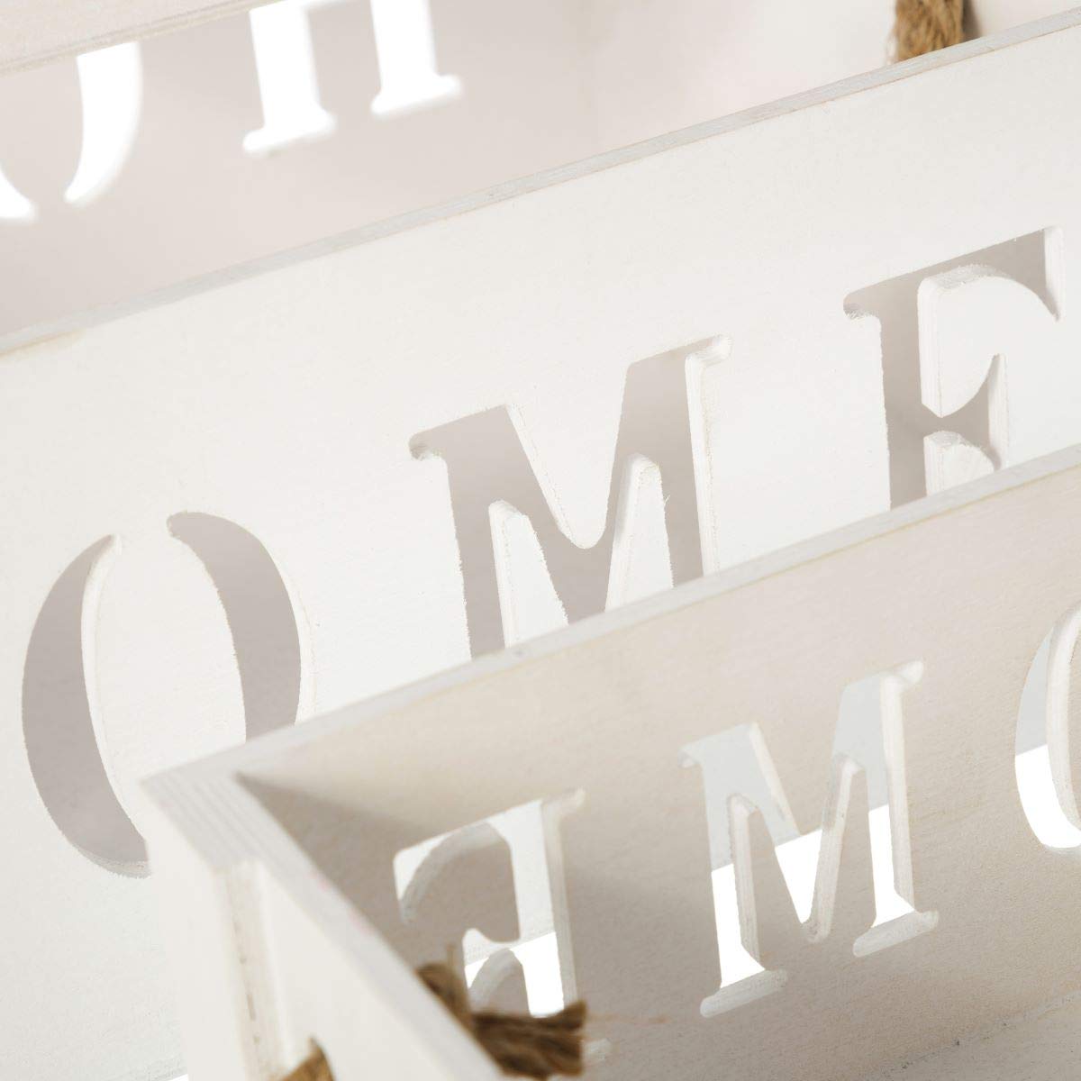 Set 3 Cajas Multiusos Blanco contrachapado de Madera para salón France