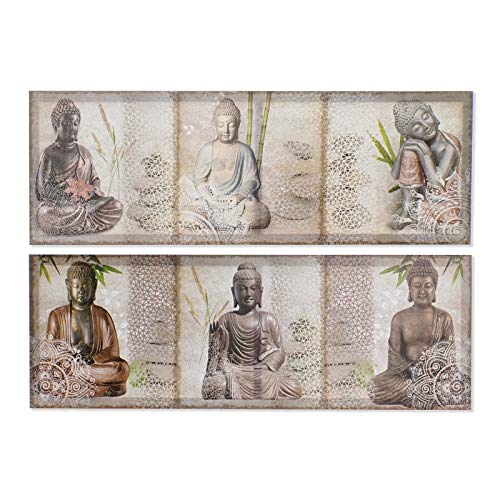 Set 2 Cuadro Lienzo Buda Oriental 90x30 para Salon