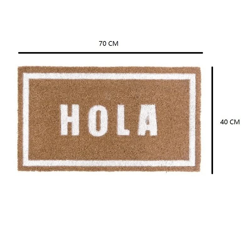 Felpudo Esterilla Fibra Coco Goma Antideslizante Casa 70x40 cm