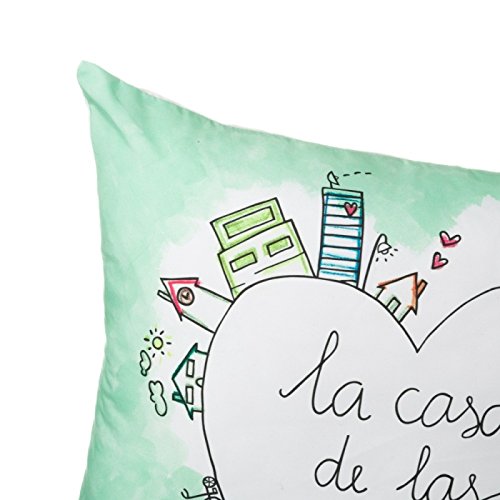 Juego de 2 Cojines Sonrisas 45x45 cm Verde