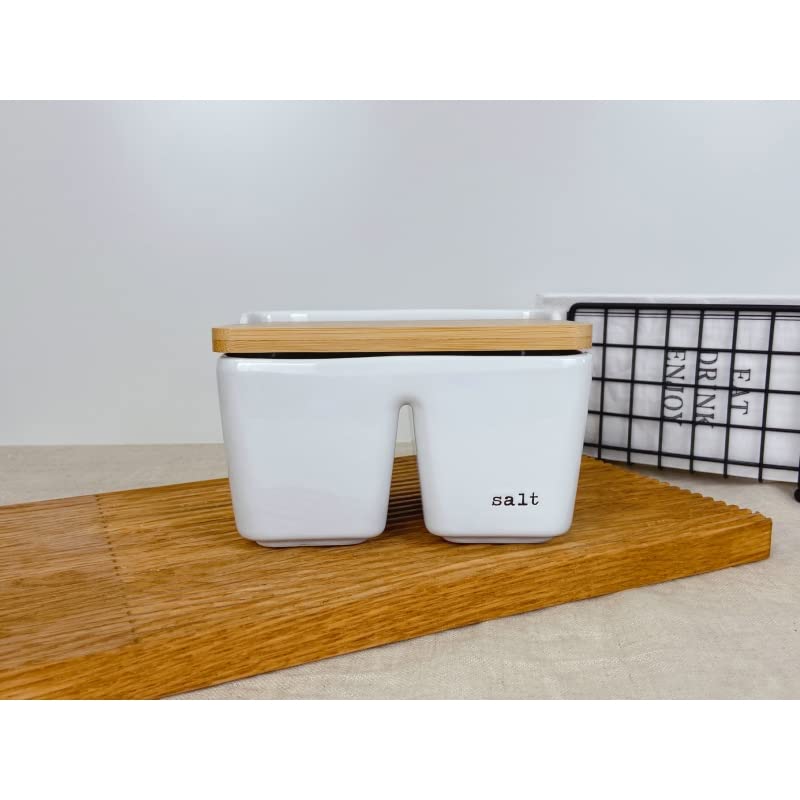 Salero y azucaro Cocina Blanco Minimalista de Ceramica