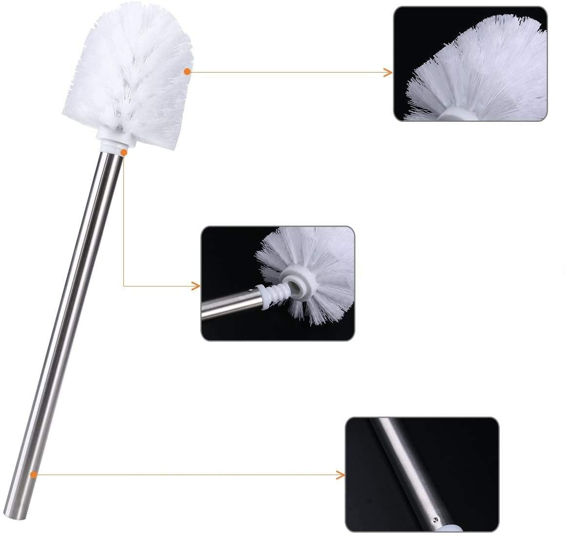 Pack 2 escobillas Blanca Palo de Acero Inoxidable