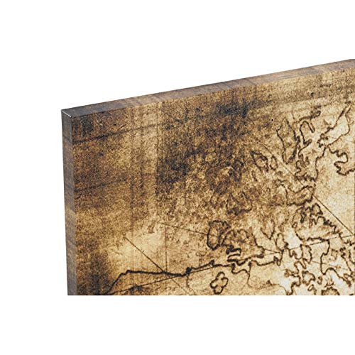 Set 2 Cuadro Lienzo Mapa Mundo 70x50 cm