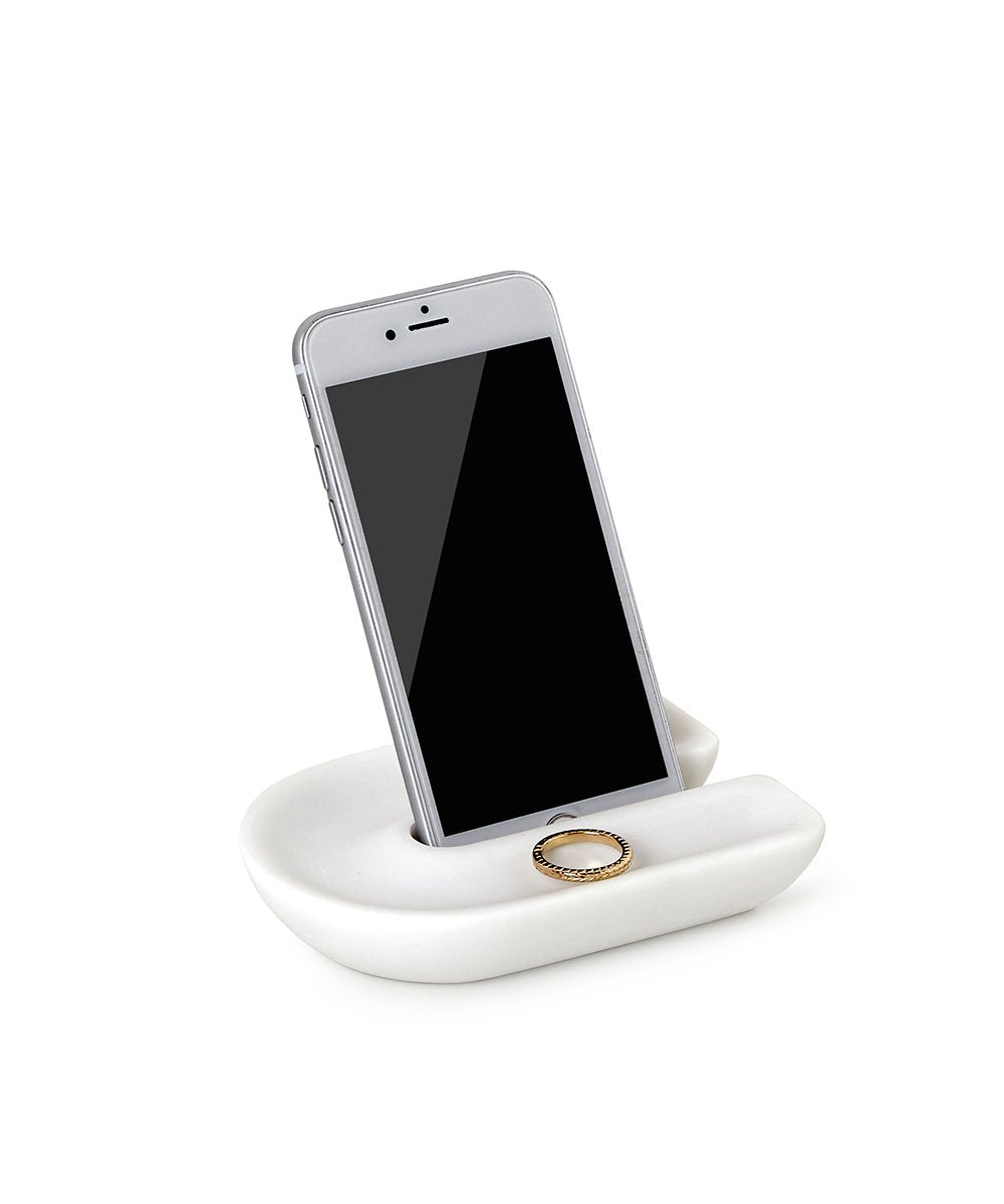 Soporte para teléfono móvil para encimera, color blanco moderno