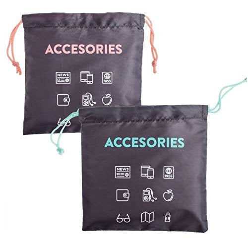 Bolsas de viaje para accesorios 22x22 cm ""Pack 2 bolsas""