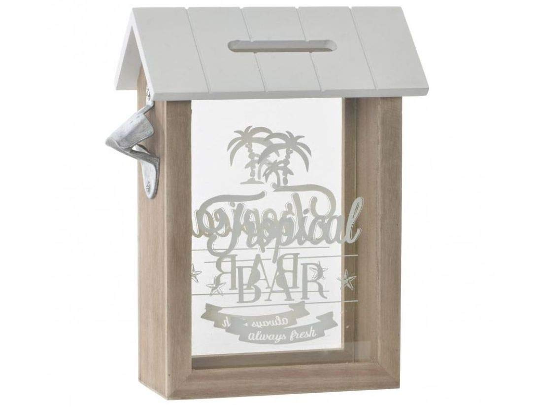 Caja guardacorchos y Tapones de Madera y Cristal con abrebotellas