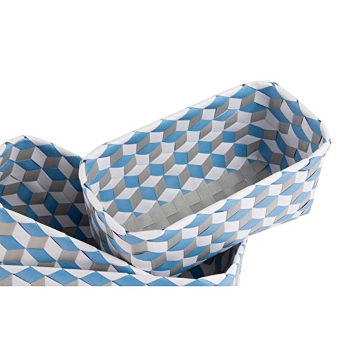 Juego de 3 cestas ordenacion rectangulares Color Pastel