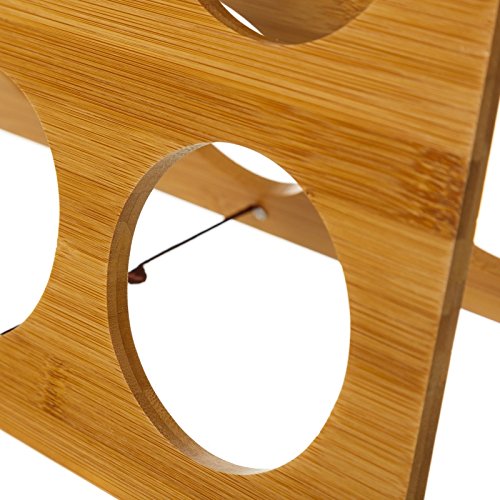 Botellero plegable bambú 30 x 20 x 24 cm .