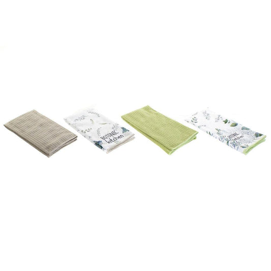 Set 4 Trapo de Cocina Microfibra Botanical 40x60