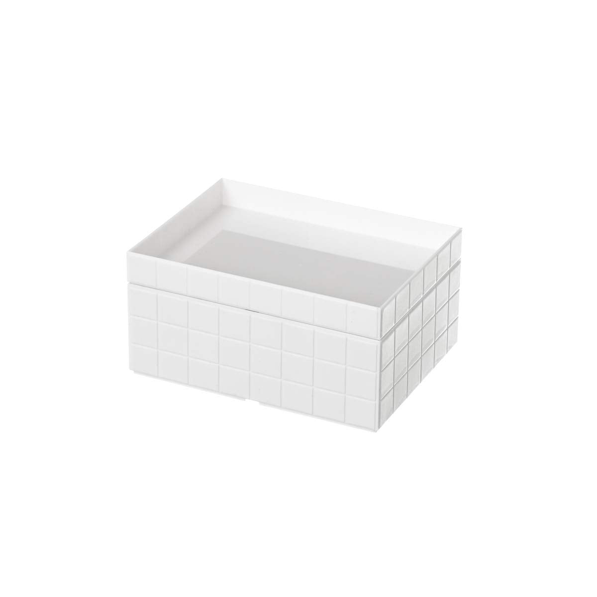 Organizador con Tapa Blanco abs para Cuarto de baño