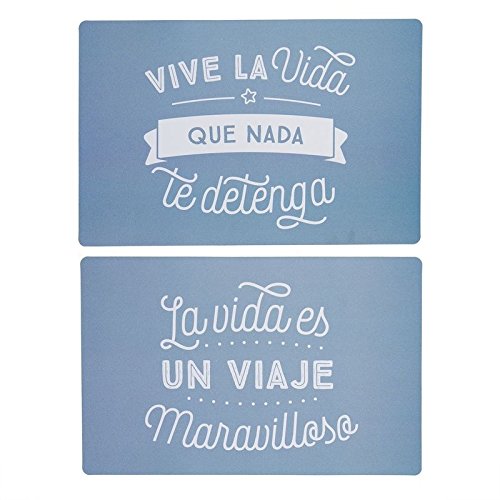 Juego de 12 Individuales de Mesa con Frases Positiva