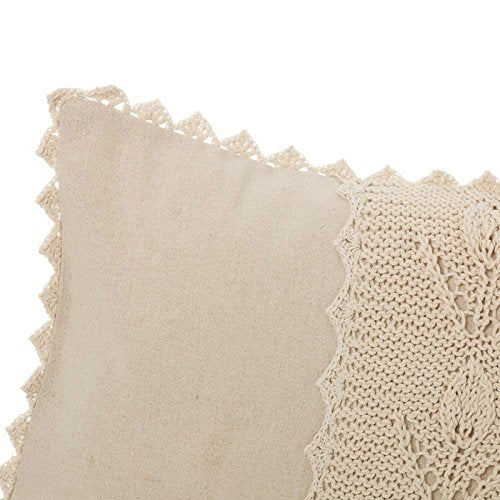 Cojínes romantico Reborn Algodon Natural Beige 50x30 cm