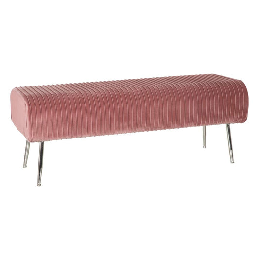 Banqueta pie de Cama de Tela y Metal contemporánea Coral de 129x45x48 cm