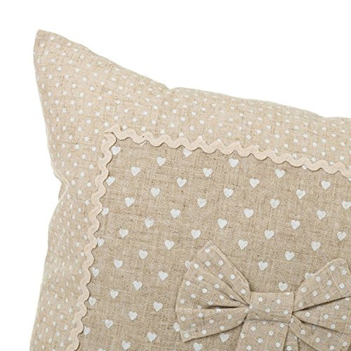 Cojín romantico corazon "delicious" beige 45x45 cm