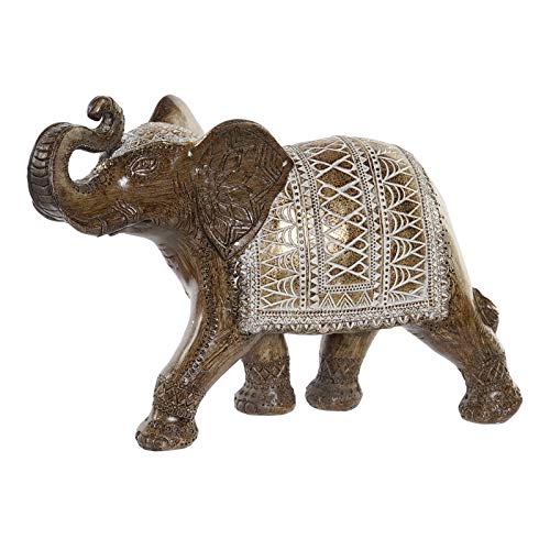 Figura Elefante Resina Dorado 37x13x24 cm