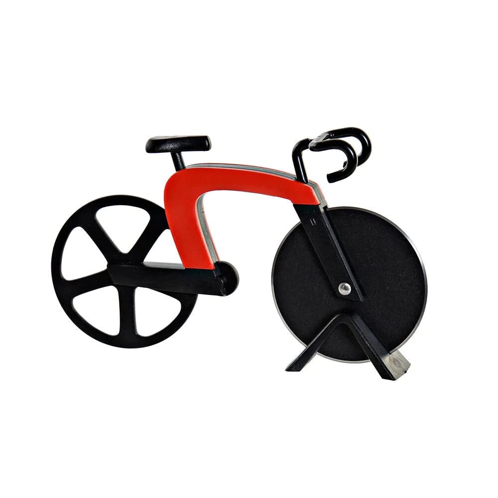 Cortador de Pizza Original diseño Bicicleta Rojo Negro