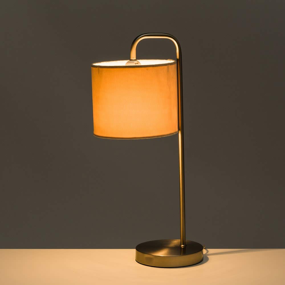 Lámpara de sobremesa de metal beige moderna para salón France